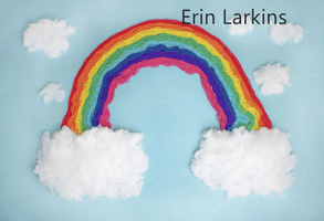 Kate Blue Background with Rainbow Children Backdrop for Photography Designed by Erin Larkins - Kate Backdrop AU