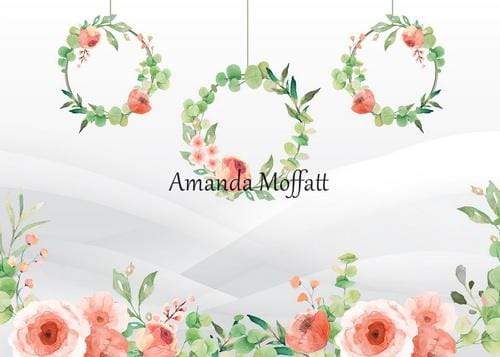 Kate Wild Rose Hoops Spring Backdrop for Photography Designed by Amanda Moffatt - Kate Backdrop AU
