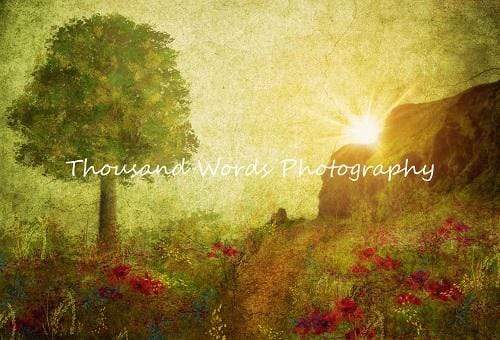 Kate summer painting vintage sunrise Backdrop for Photography Designed by Marina Smith - Kate Backdrop AU