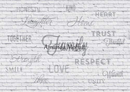 Kate Family Love Father's Day Backdrop for Photography Designed by Amanda Moffatt - Kate Backdrop AU