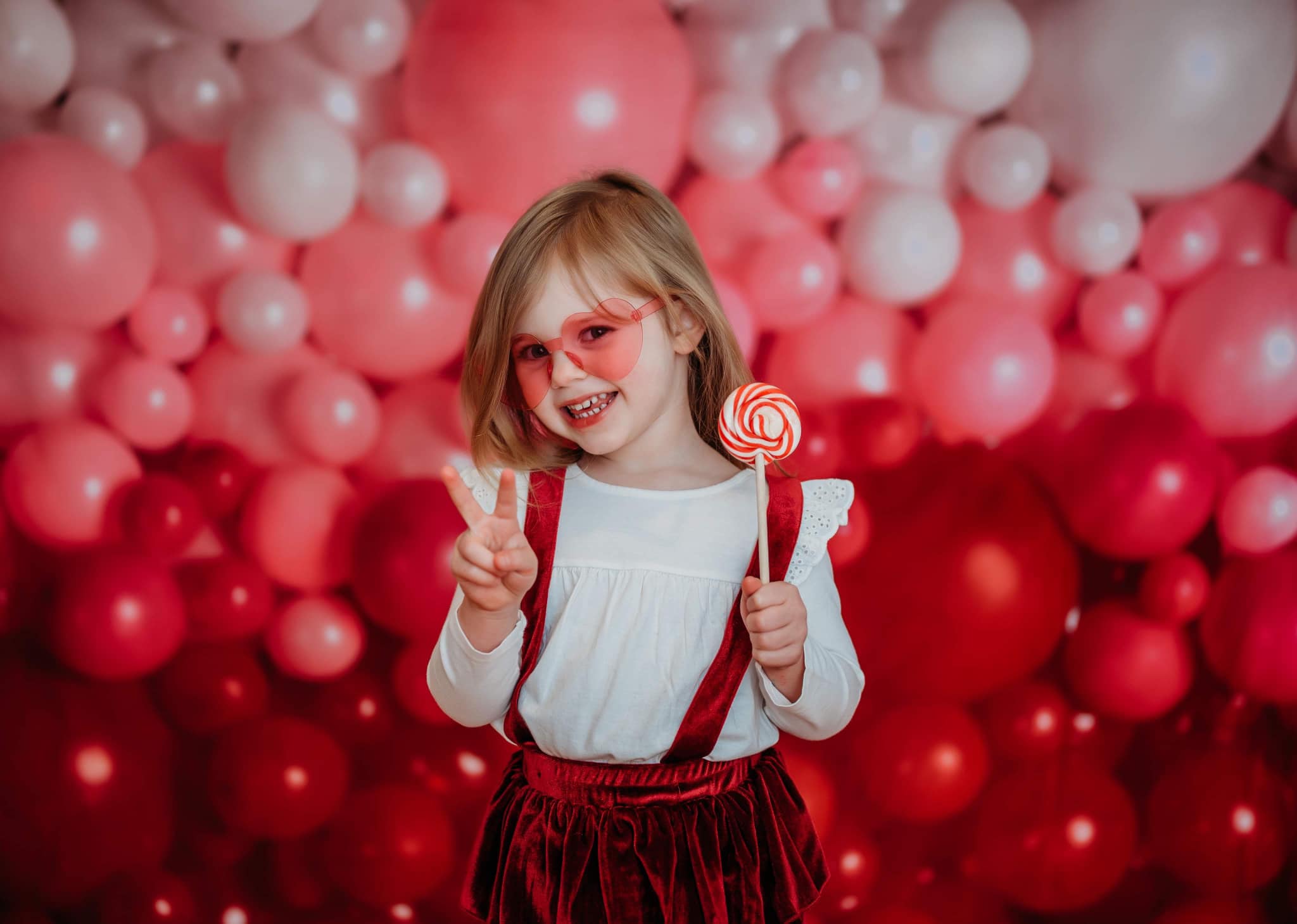 Kate Valentines Day Balloon Wall Backdrop for Photography Designed by Mandy Ringe Photography - Kate Backdrop AU