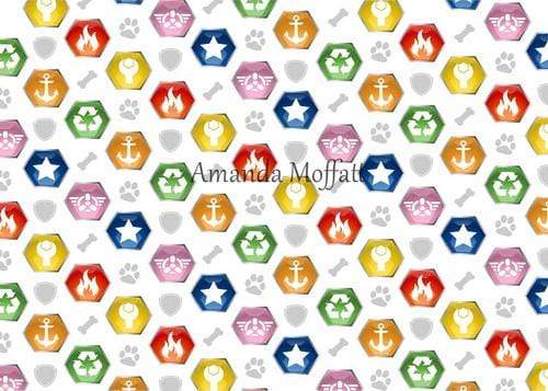 Kate Signs Pups On A Roll Backdrop for Photography Designed by Amanda Moffatt - Kate Backdrop AU