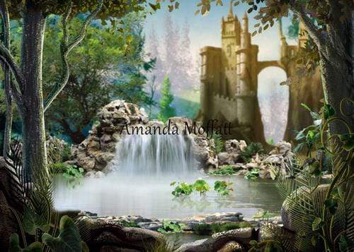 Kate Castle on Magical Lake Backdrop for Photography Designed by Amanda Moffatt - Kate Backdrop AU