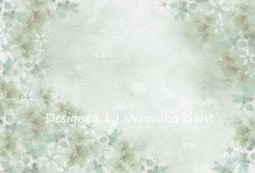Kate Fine Art Watercolors Green Flowers Abstract Backdrop designed by Veronika Gant - Kate Backdrop AU
