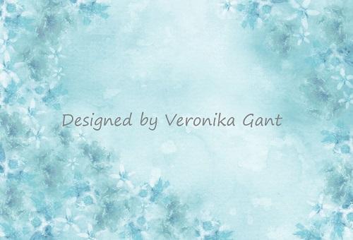 Kate Fine Art Watercolors Blue Flowers Abstract Backdrop designed by Veronika Gant - Kate Backdrop AU
