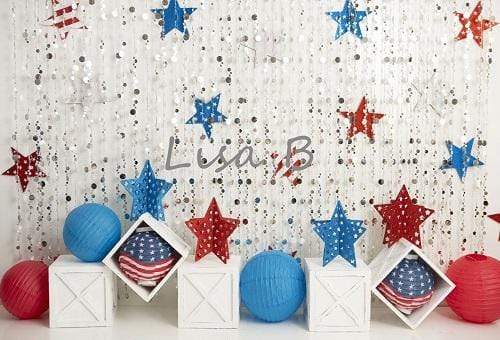 Kate 4th of July Banner Independence Day Backdrop for Photography Designed by Lisa B - Kate Backdrop AU