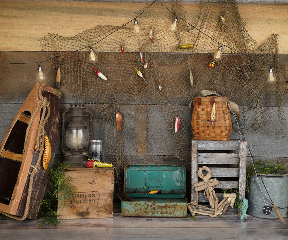 Kate Go Fishing Children Backdrop for Photography Designed By Arica Kirby - Kate Backdrop AU
