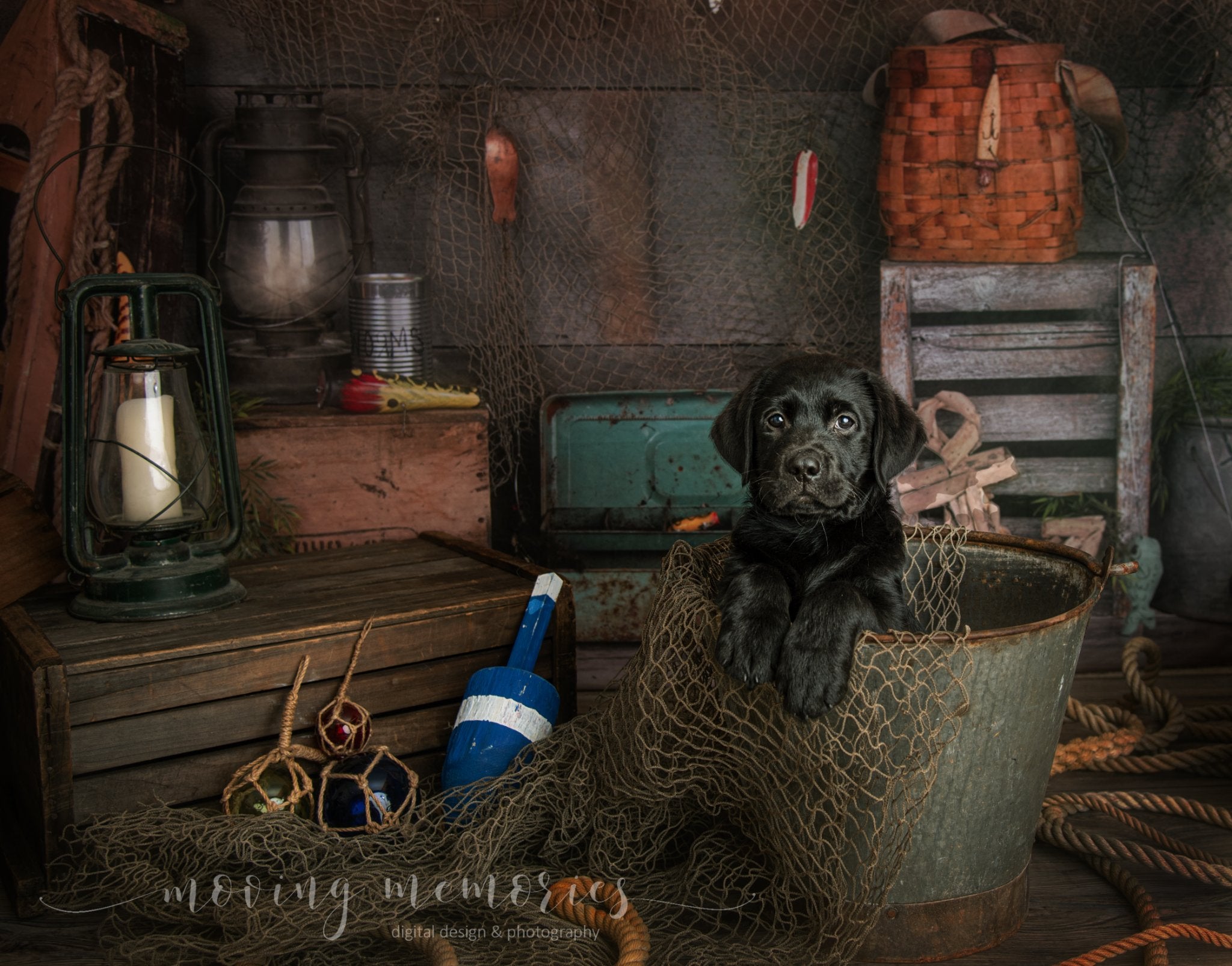 Kate Go Fishing Children Backdrop for Photography Designed By Arica Kirby - Kate Backdrop AU