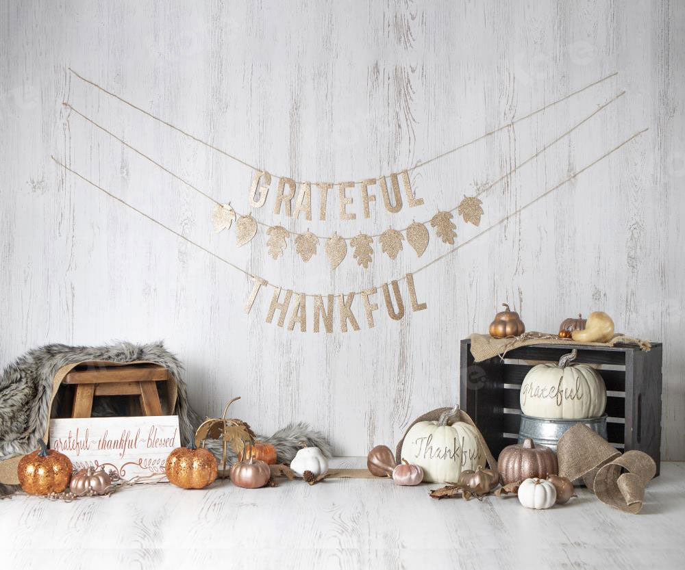 Kate Children Golden Fall Thanksgiving Day Backdrop for Photography Designed By Erin Larkins - Kate Backdrop AU