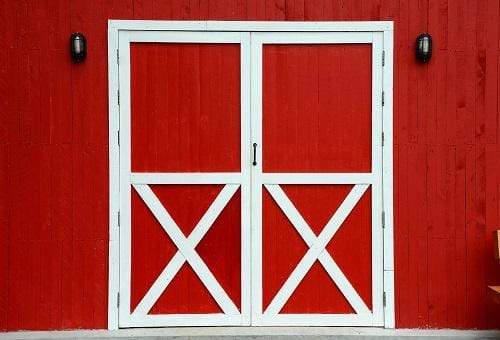Kate Autumn Granary Red Doors Backdrop for Photography - Kate Backdrop AU
