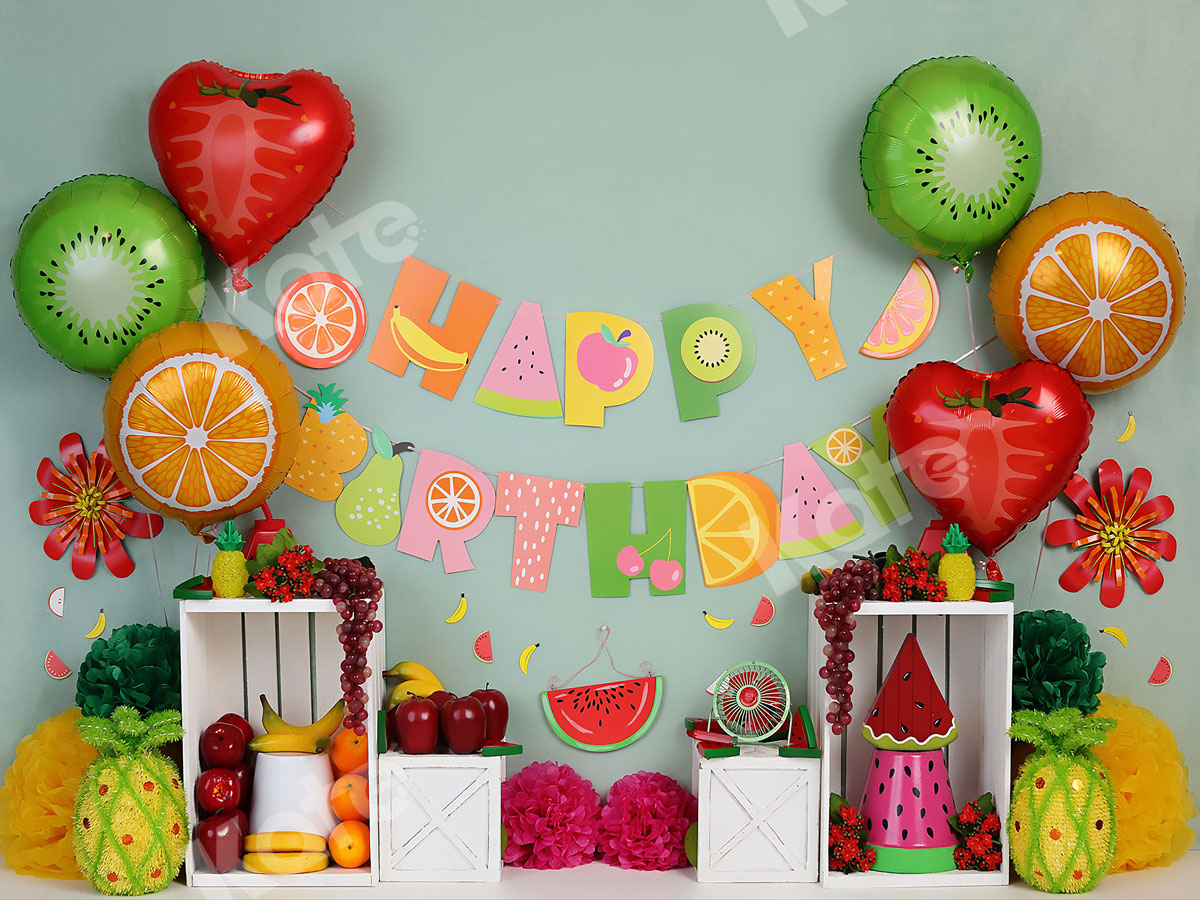 Kate Fruity Birthday Children Backdrop Design - Kate Backdrop AU