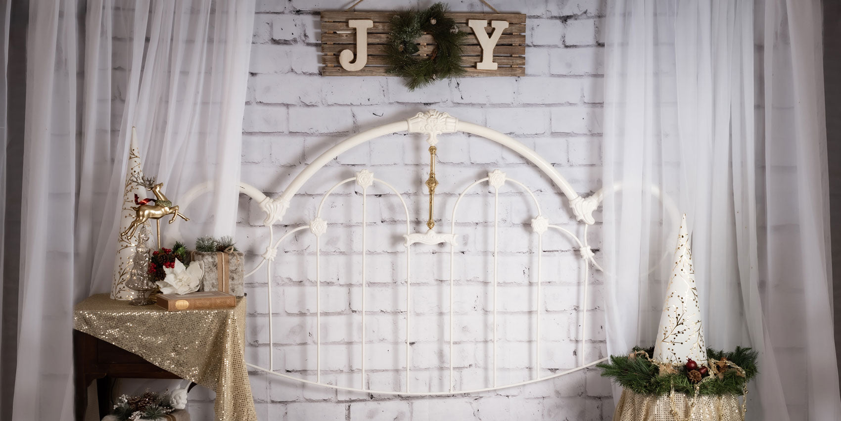 Kate Christmas White Headboard Backdrop Designed By Angela Marie Photography - Kate Backdrop AU