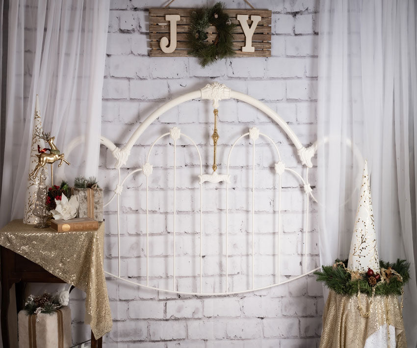 Kate Christmas White Headboard Backdrop Designed By Angela Marie Photography - Kate Backdrop AU