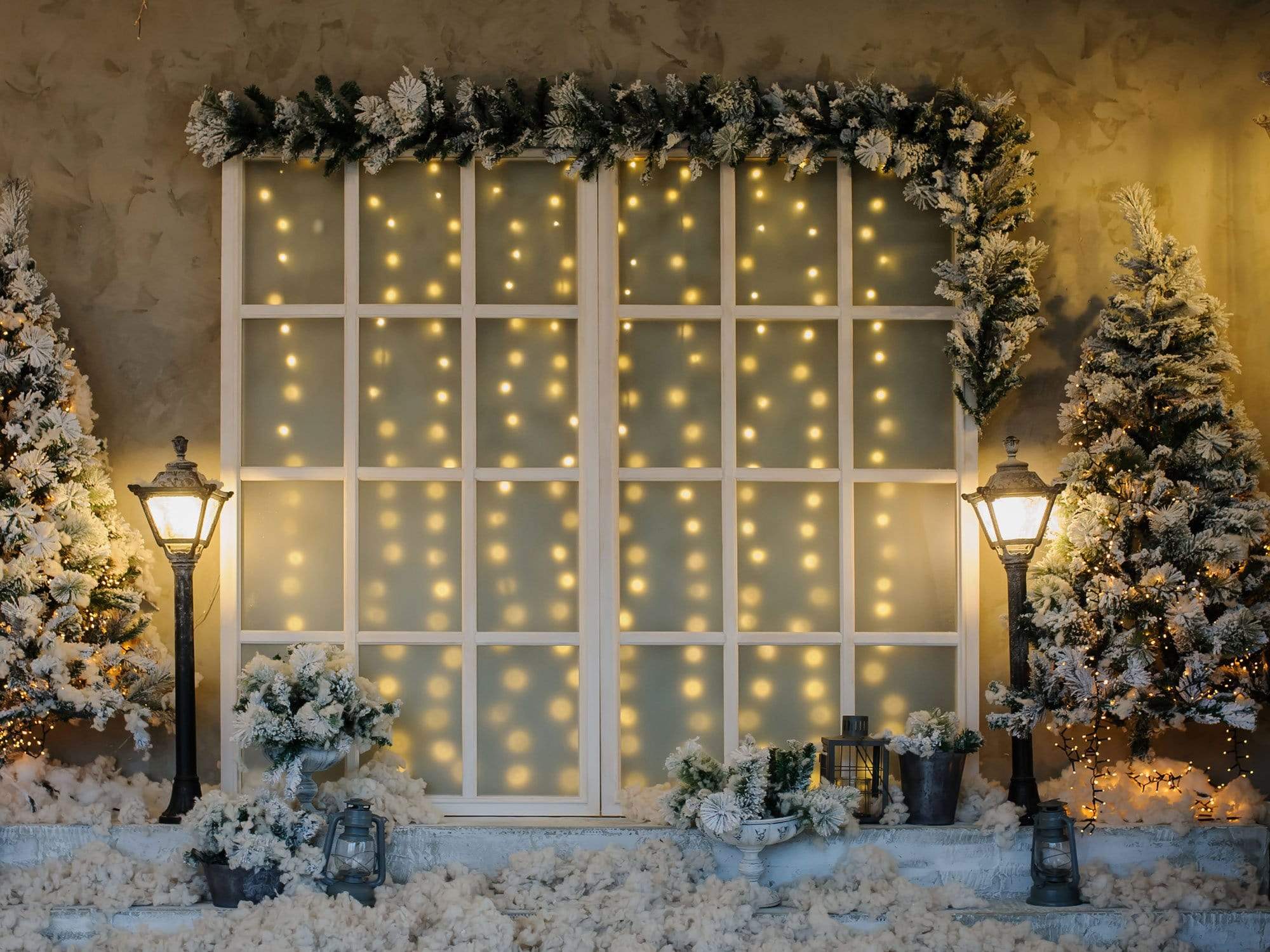 Kate Bright Christmas Decoration Flowers Backdrop - Kate Backdrop AU