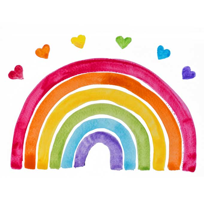 Kate Watercolor Rainbow Backdrop Designed by Mandy Ringe Photography - Kate Backdrop AU