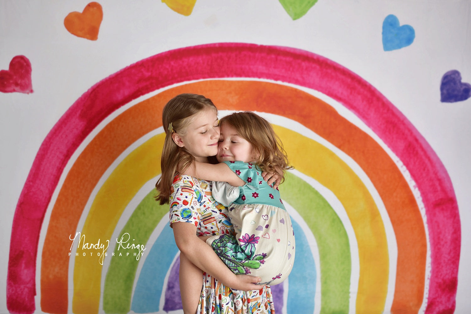 Kate Watercolor Rainbow Backdrop Designed by Mandy Ringe Photography - Kate Backdrop AU