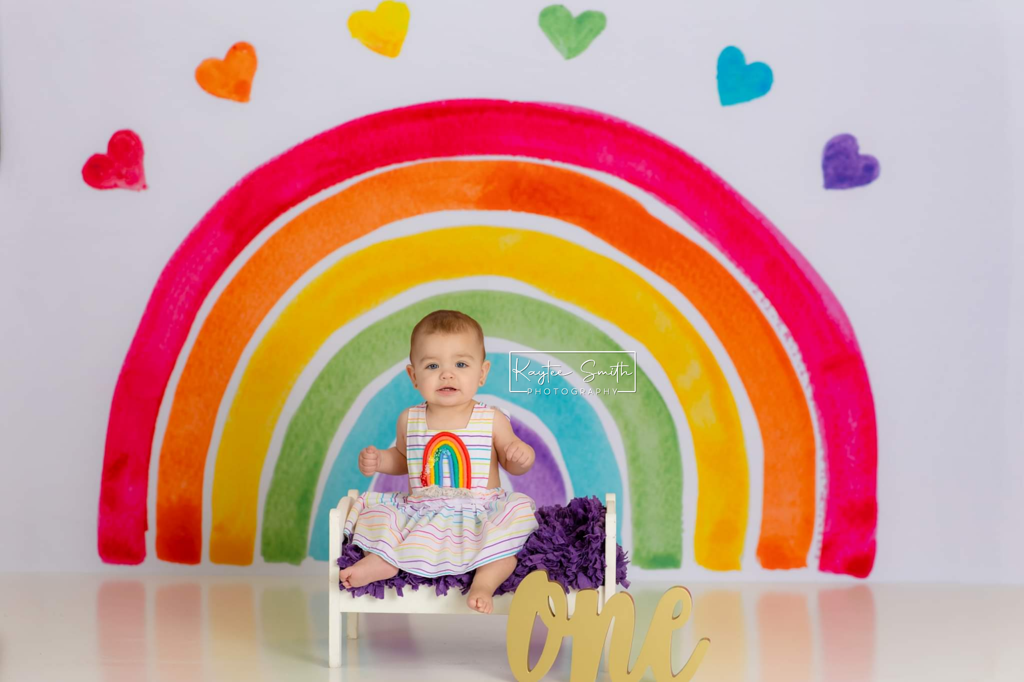 Kate Watercolor Rainbow Backdrop Designed by Mandy Ringe Photography - Kate Backdrop AU