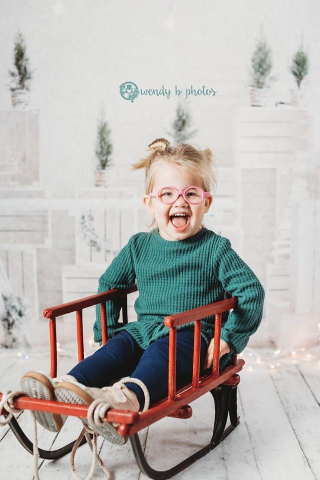 Kate Christmas White Room with Potted Plant Decorations Backdrop - Kate Backdrop AU