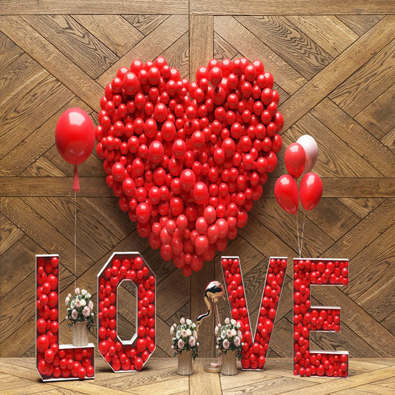 Kate Valentine's Day Wooden Wall Backdrop for Photography - Kate Backdrop AU