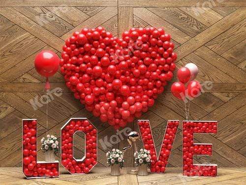 Kate Valentine's Day Wooden Wall Backdrop for Photography - Kate Backdrop AU