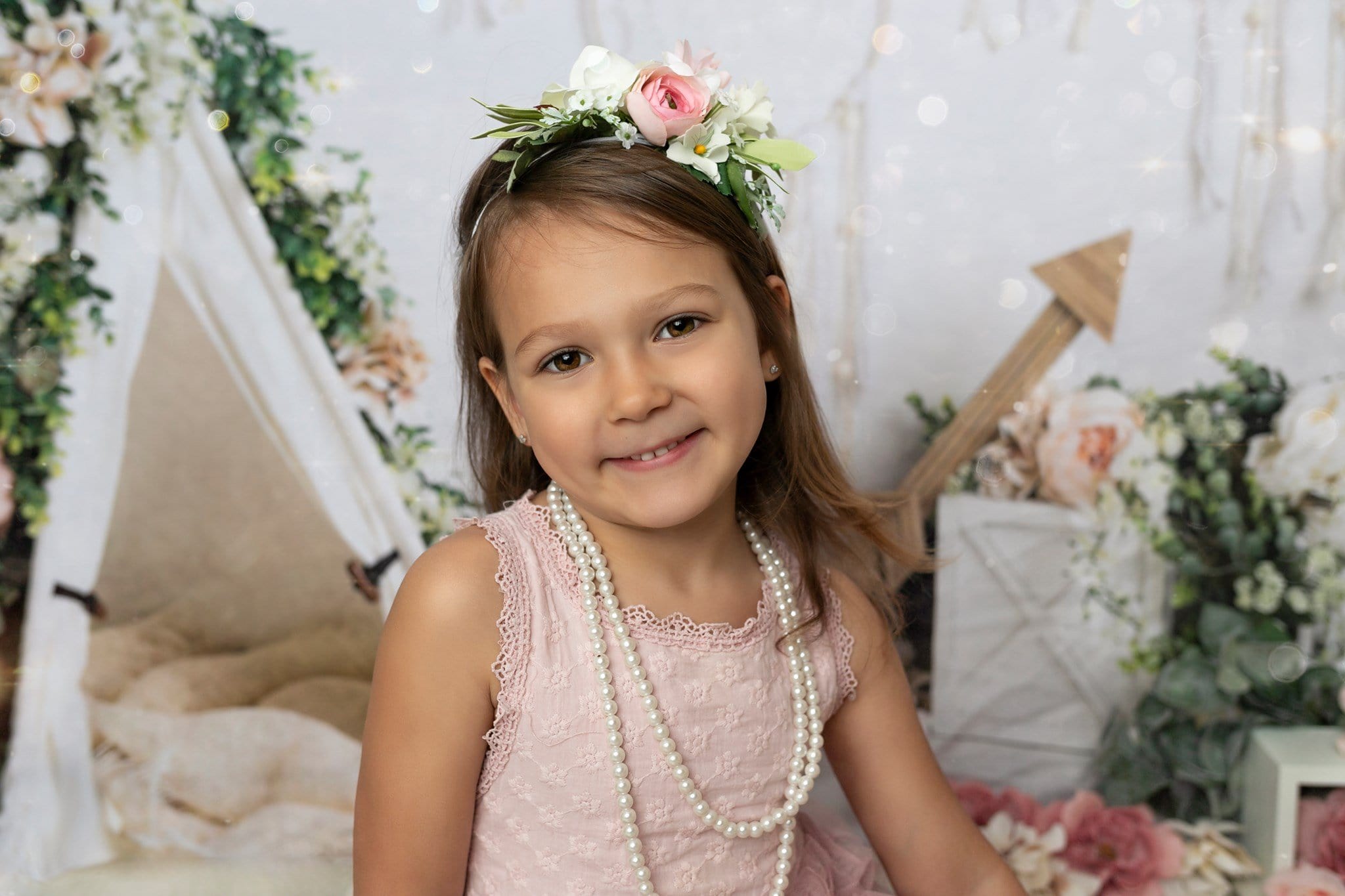 Kate Mother's Day Boho Teepee Spring Backdrop Designed by Megan Leigh Photography - Kate Backdrop AU