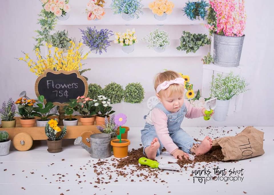 Kate Flowers Shop Spring Backdrop Designed By Moements Photography - Kate Backdrop AU