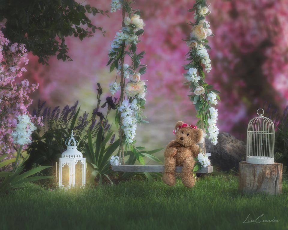 Kate Spring Pink Flowers Backdrop for Photography Designed by Lisa Granden - Kate Backdrop AU