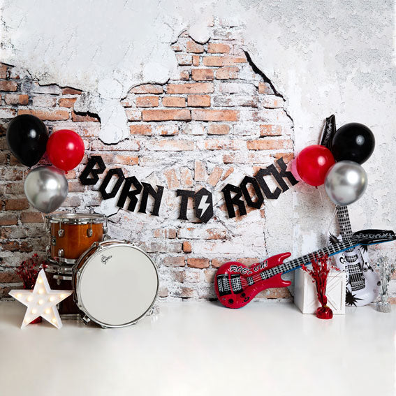 Kate Born to Rock with Guitar Children Backdrop Designed by Megan Leigh Photography - Kate Backdrop AU