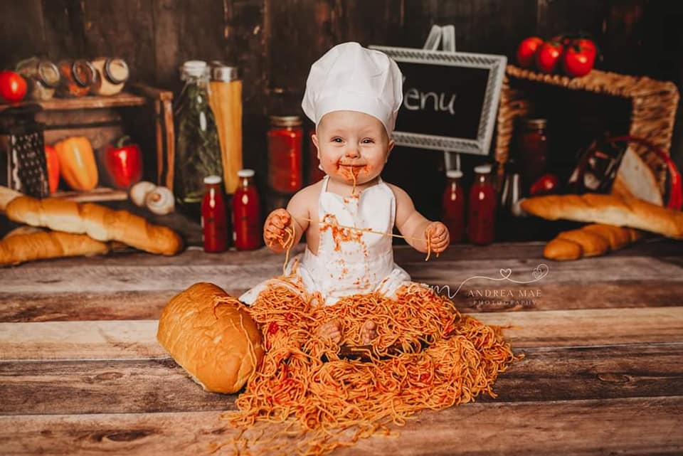 Kate Cake Smash Wood Kitchen Backdrop Designed By Rose Abbas - Kate Backdrop AU