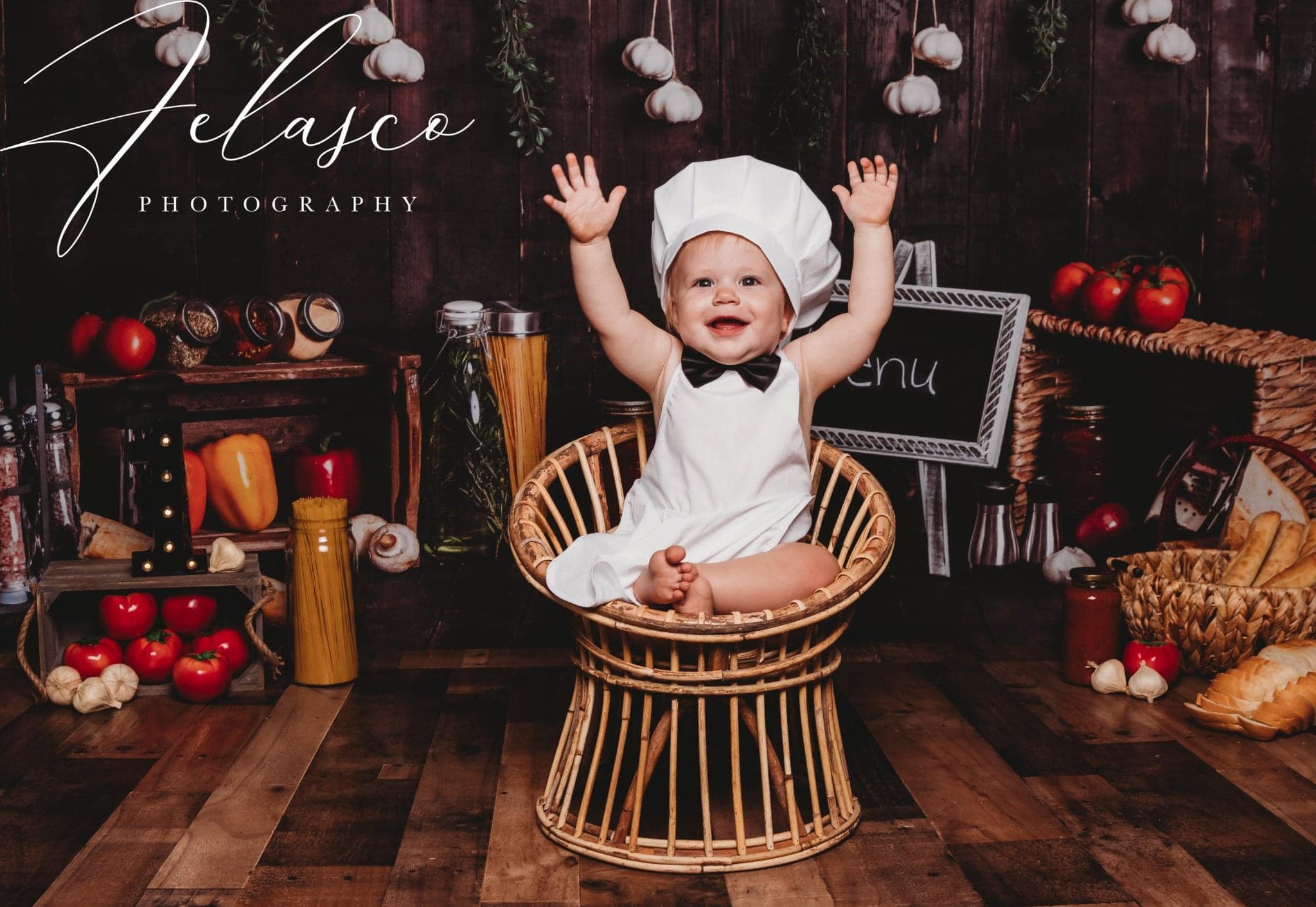 Kate Cake Smash Wood Kitchen Backdrop Designed By Rose Abbas - Kate Backdrop AU