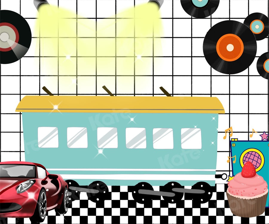 Kate Car 80's 90's Disco Backdrop for Photography - Kate Backdrop AU