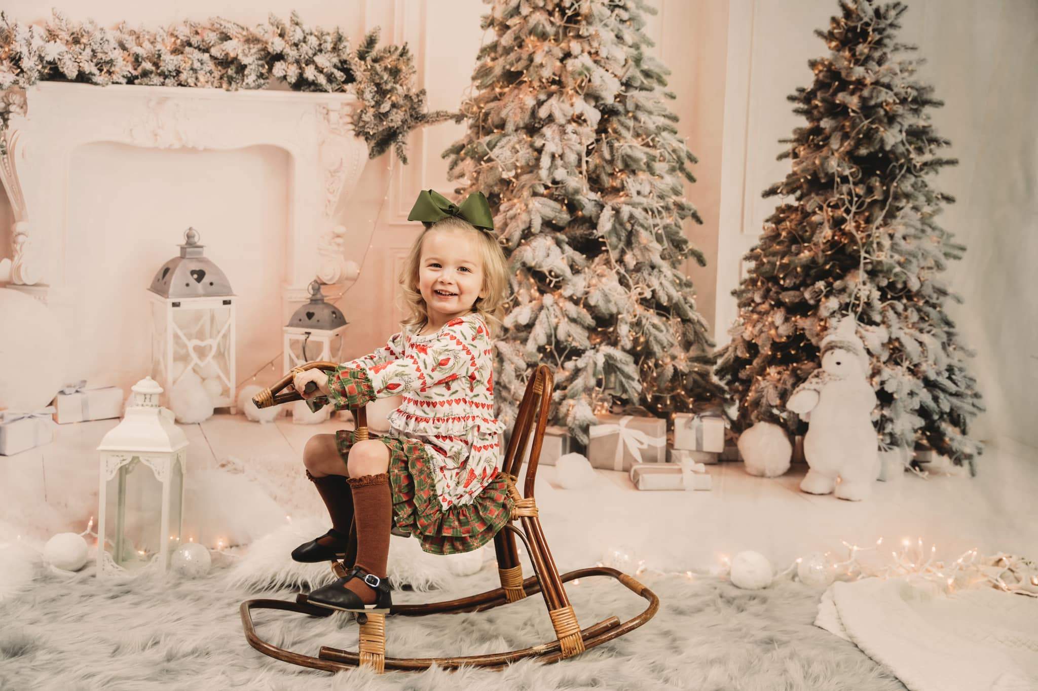 Kate Christmas Bear White Backdrop for Photography - Kate Backdrop AU