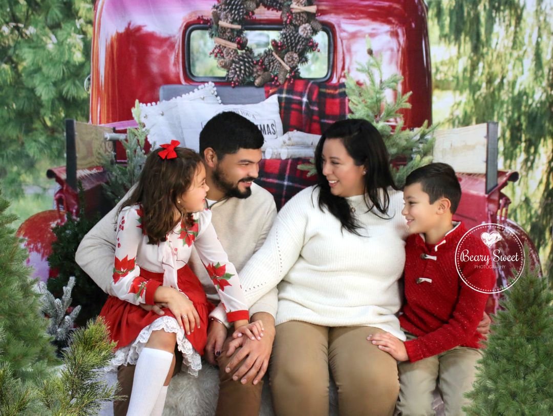 Kate Red Christmas Truck Backdrop Designed by Mandy Ringe Photography - Kate Backdrop AU