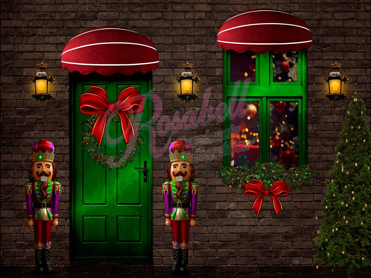 Kate Christmas Door Front Soldier Backdrop Designed by Rosabell Photography - Kate Backdrop AU