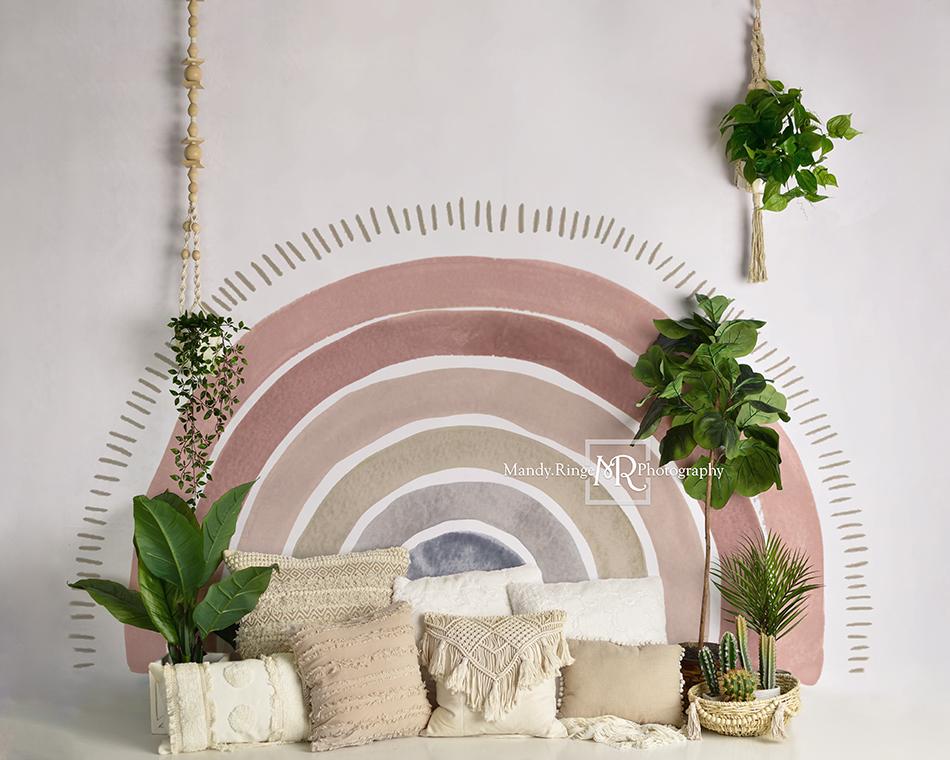 Kate Mother's Day Boho Rainbow Decorated Big Backdrop Designed by Mandy Ringe Photography - Kate Backdrop AU