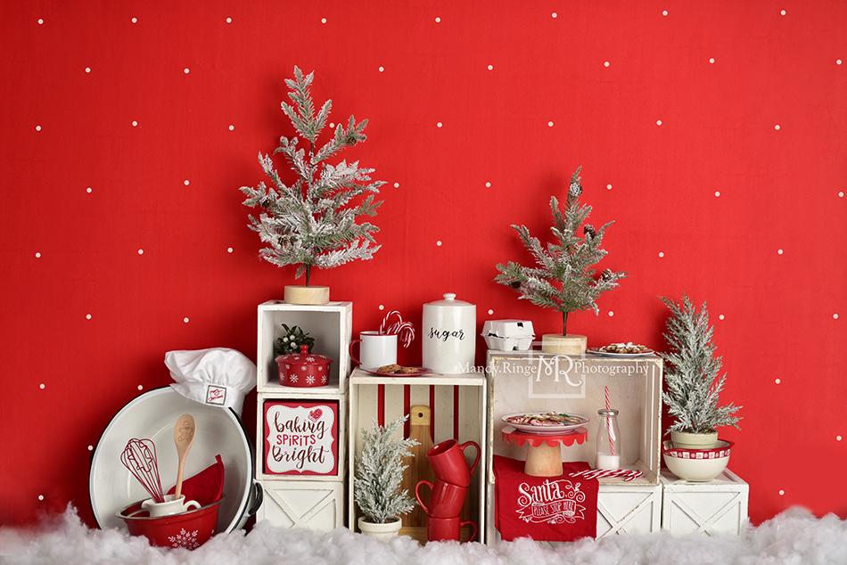 Kate Christmas Baking Party Backdrop Designed by Mandy Ringe Photography - Kate Backdrop AU