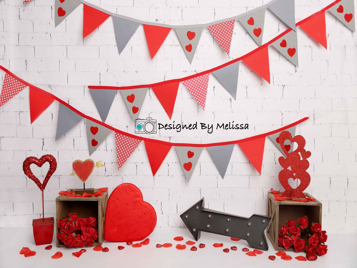Kate Valentine's Day Party Backdrop Designed by Melissa King - Kate Backdrop AU