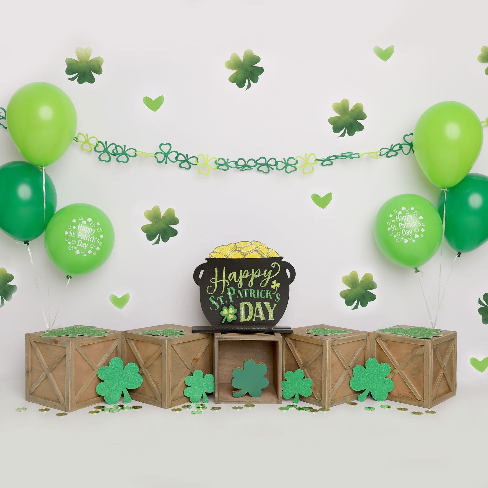 Kate St.patricks Day Green Party Backdrop Designed by Melissa King - Kate Backdrop AU