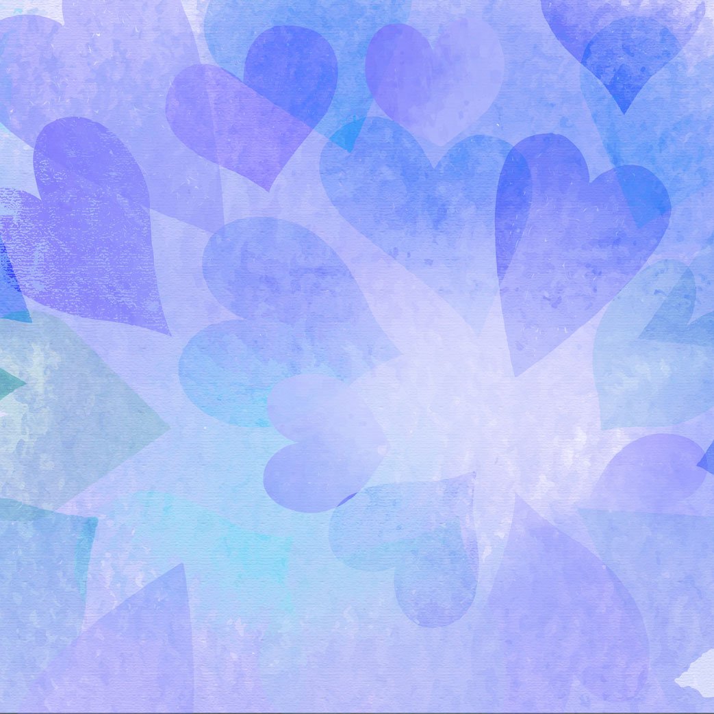 Kate Valentine's Day Blue Bokeh Hearts Backdrop Designed by Amanda Moffatt - Kate Backdrop AU