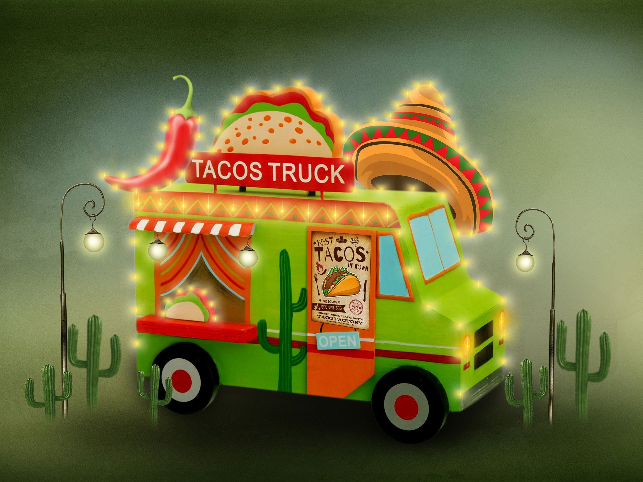 Kate Cake Smash Tacos Truck Chef Backdrop Designed by Rosabell Photography - Kate Backdrop AU