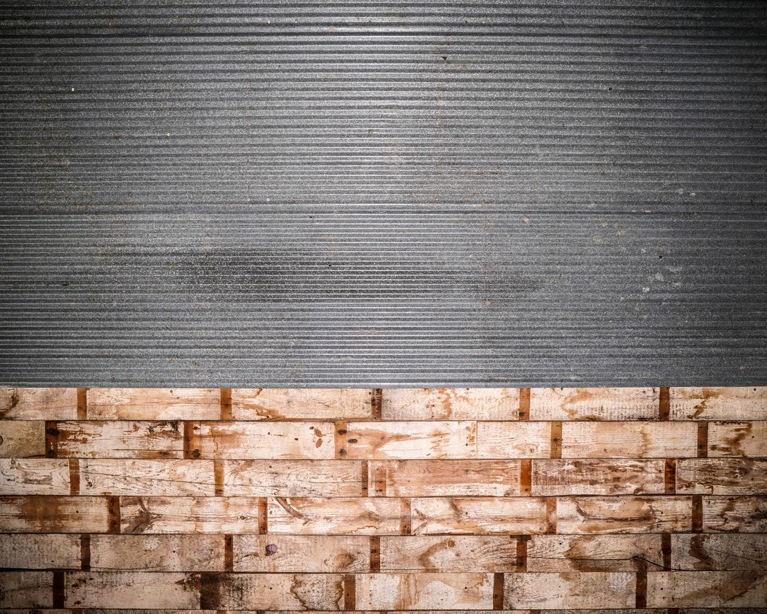 Kate Tin and Wood Warehouse Backdrop Designed by Arica Kirby - Kate Backdrop AU