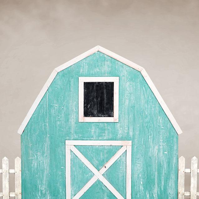 Kate Spring Blue Barn Backdrop Designed by Arica Kirby - Kate Backdrop AU