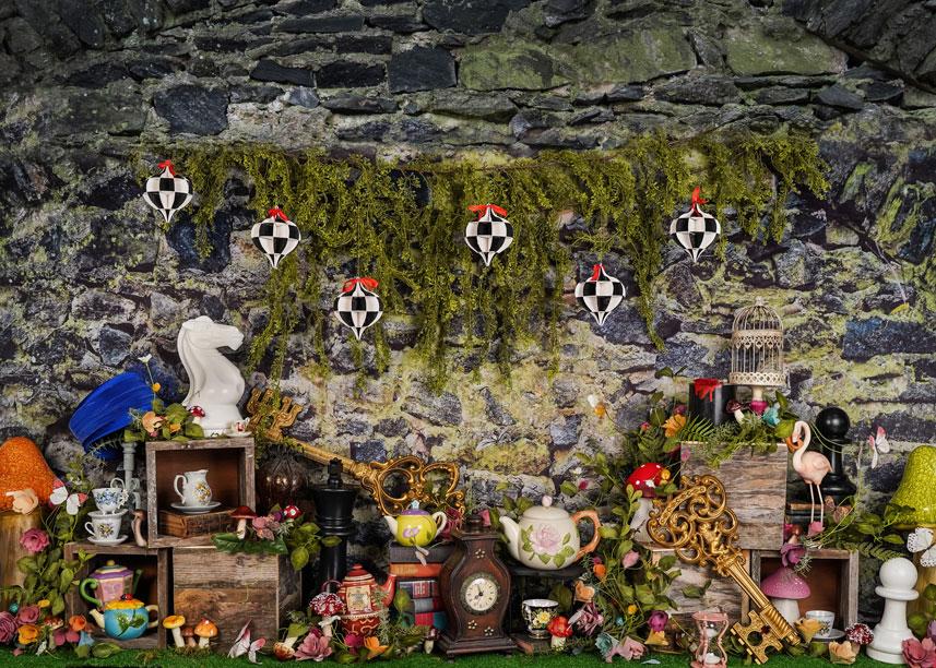 Kate Spring Alice Tea Fairy Tale Backdrop Designed by Arica Kirby - Kate Backdrop AU