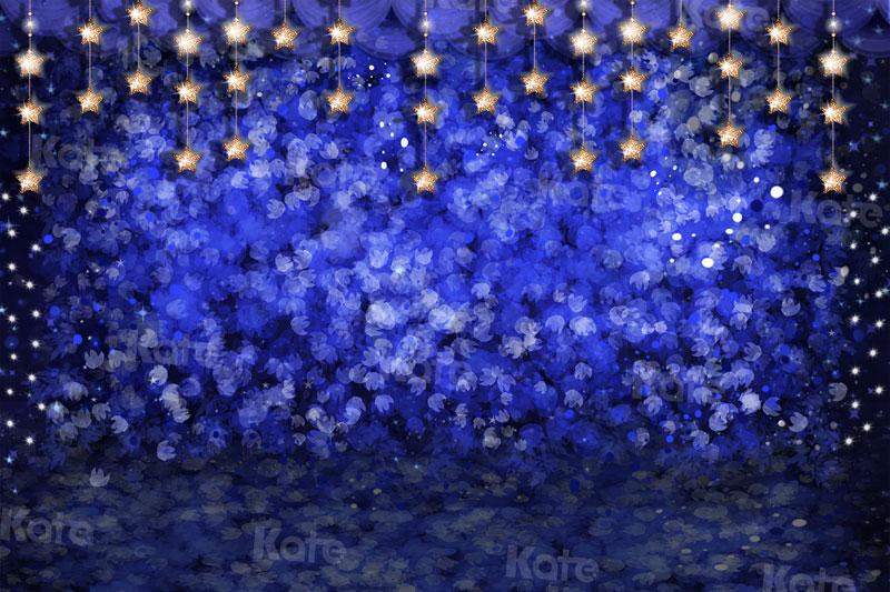 Kate Starry Night Blue Flowers Backdrop for Photography - Kate Backdrop AU