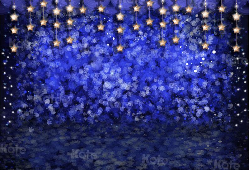 Kate Starry Night Blue Flowers Backdrop for Photography - Kate Backdrop AU