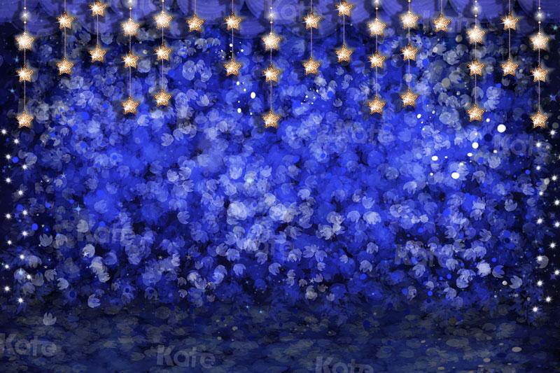 Kate Starry Night Blue Flowers Backdrop for Photography - Kate Backdrop AU
