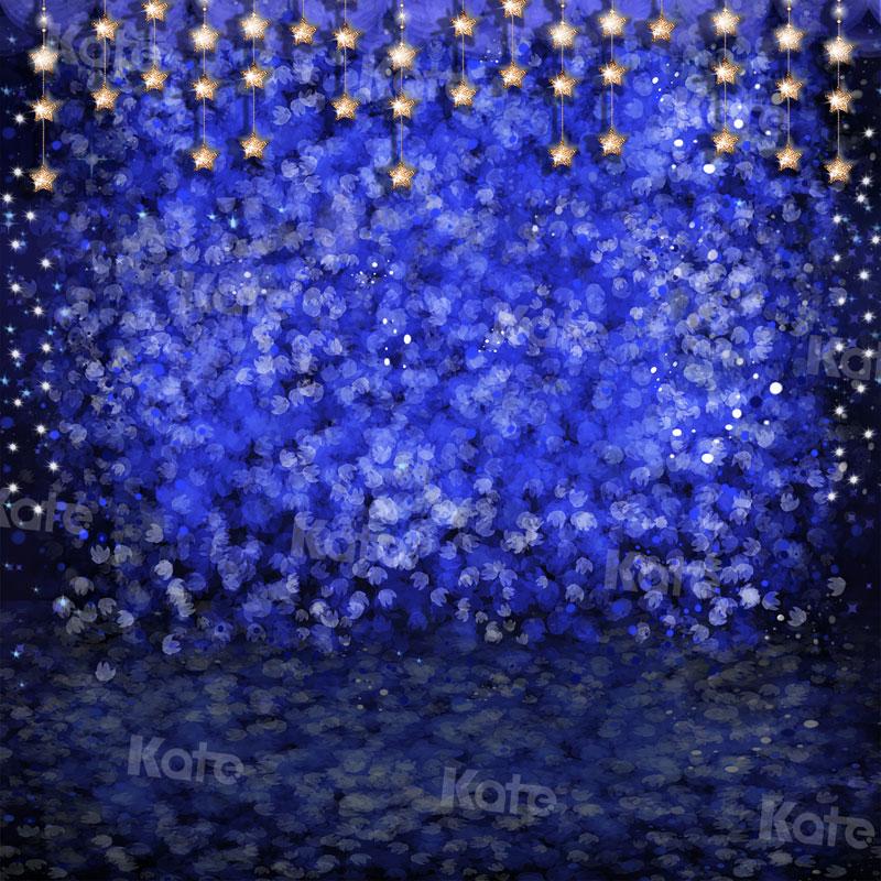 Kate Starry Night Blue Flowers Backdrop for Photography - Kate Backdrop AU