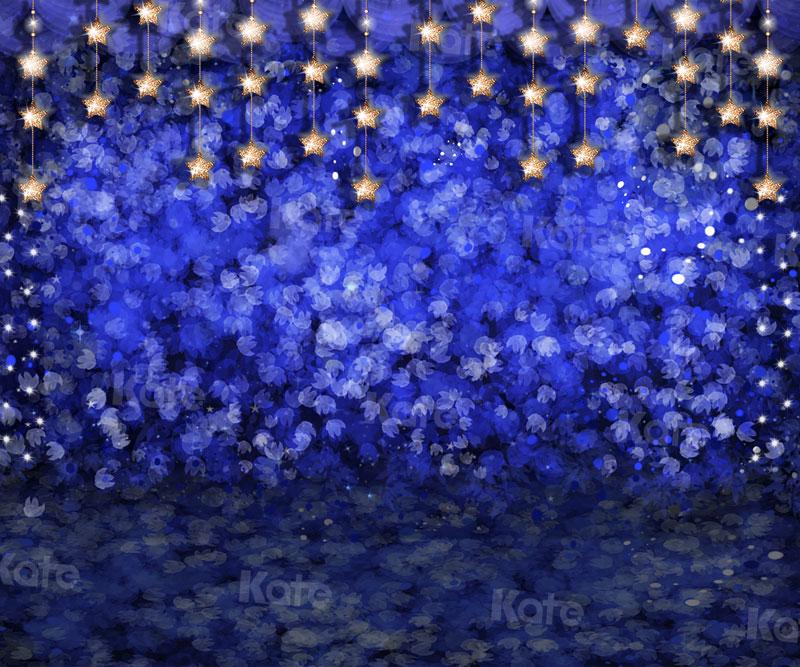 Kate Starry Night Blue Flowers Backdrop for Photography - Kate Backdrop AU