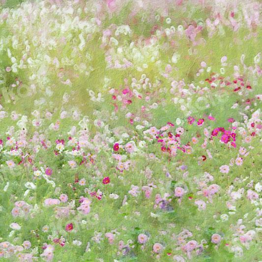 Kate Fine Art Grass and Flowers Oil Painting Backdrop for Photography - Kate Backdrop AU