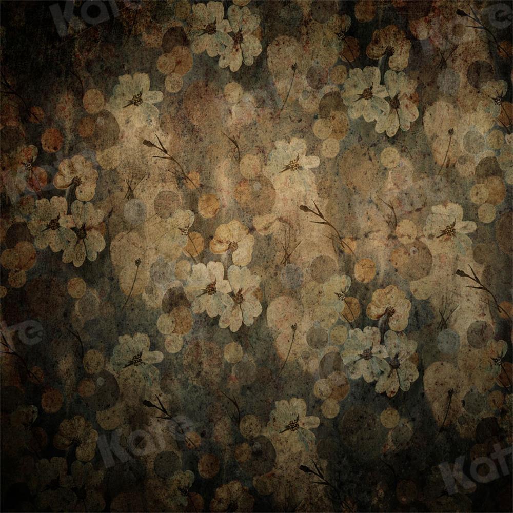 Kate Retro Fine Art Flower Brown Tone Backdrop for Photography - Kate Backdrop AU